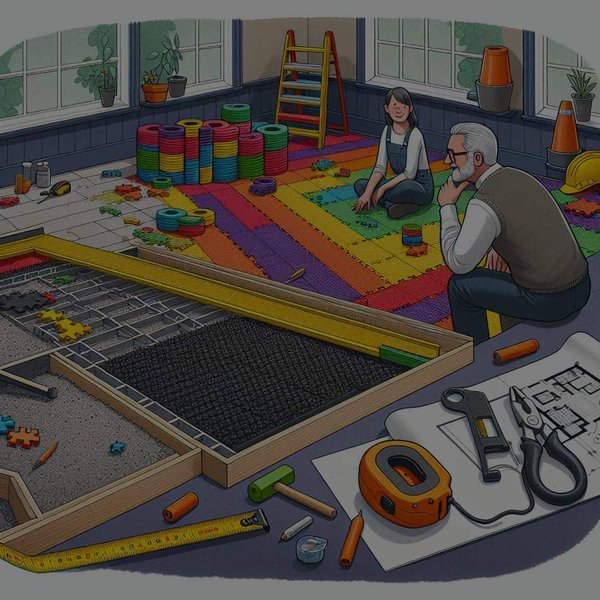 How Can You Design a Durable and Interactive Playroom Floor Using Recycled Rubber Tiles?